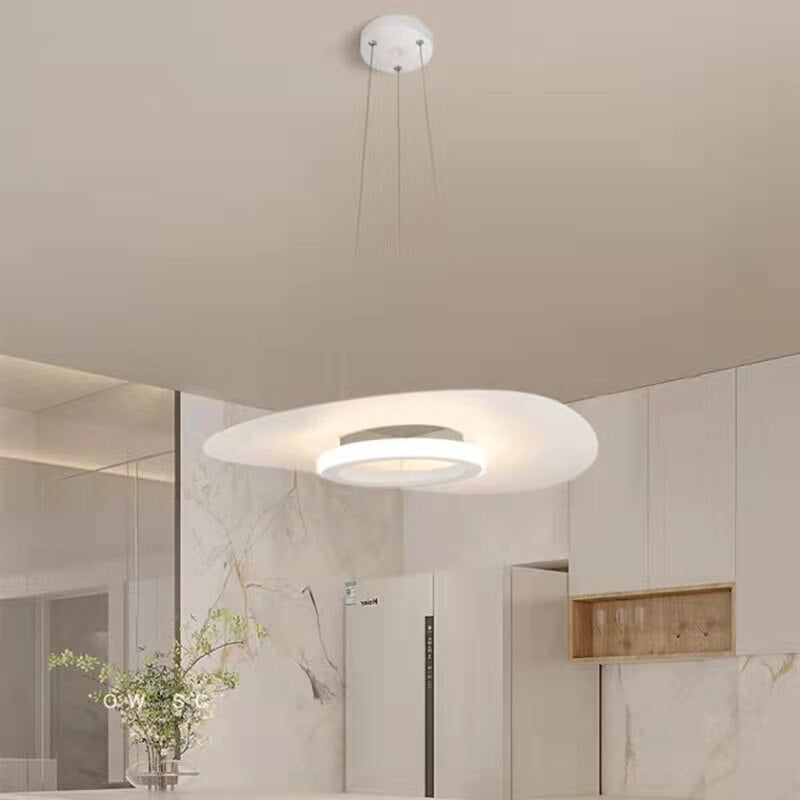 Contemporary Halo Shaded Hanging Pendant Light- Michi - Louve Lights