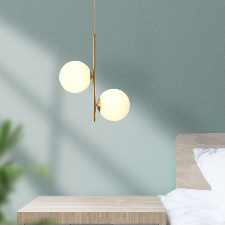 Modern Glass Ball Hanging Pendant Light - Eval - Louve Lights