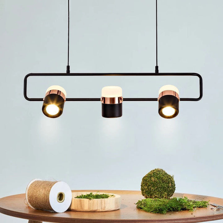 Modern Linear Light Fixture - Directable Spotlight Chandelier - Khua