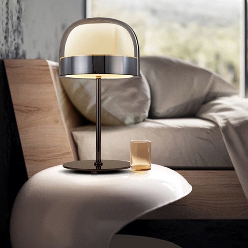 Mushroom Glass Table Lamp- Modern LED Desk Lamp- Xanthi