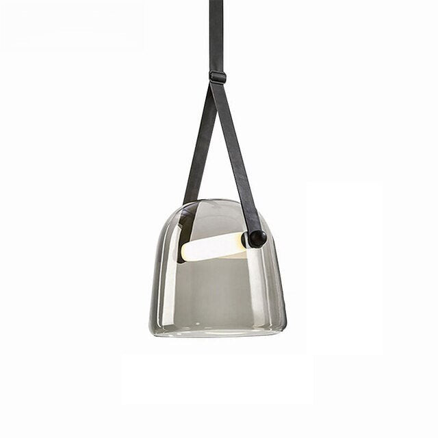 Luxury Nordic Leather & Glass Pendant Light- Moriah - Louve Lights