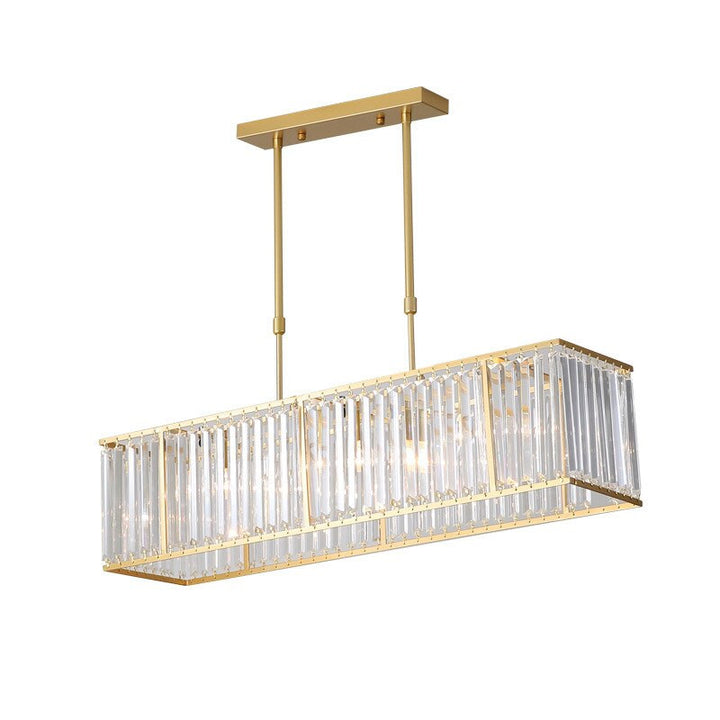 Rectangular Crystal Chandelier- Modern Luxury Ceiling Light- Alvida