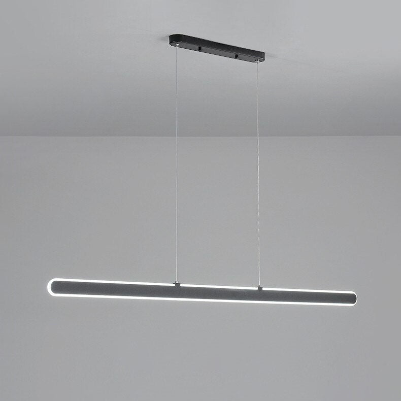 Minimalist Linear LED Pendant Light- Modern Dining Bar Hanging Light- Jonna - Louve Lights