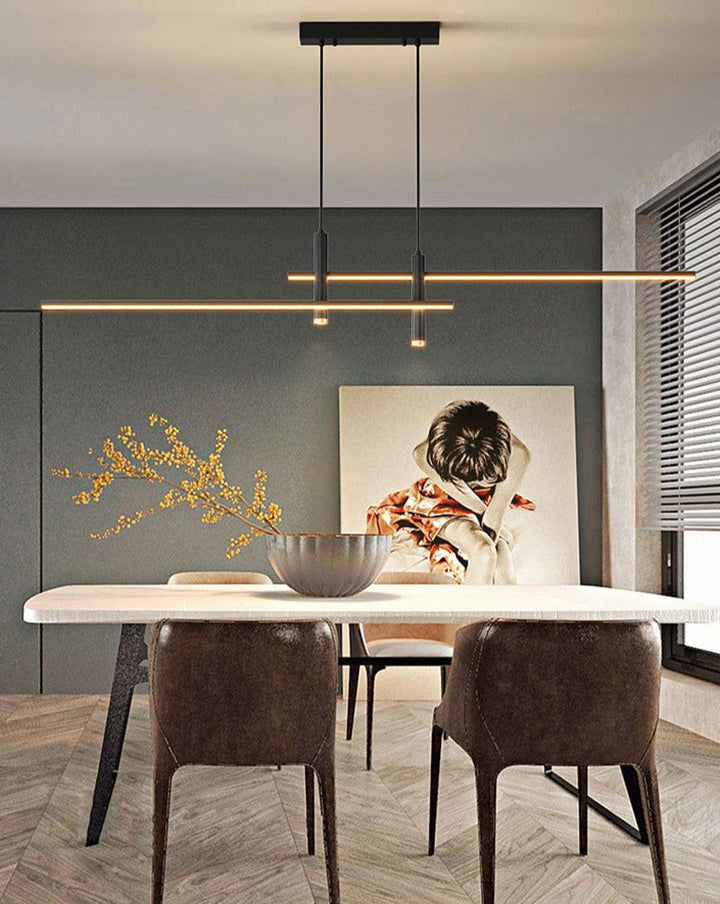 FINAL SALE - Minimalist Linear Pendant Light - Kitchen & Dining Room Light - Tano