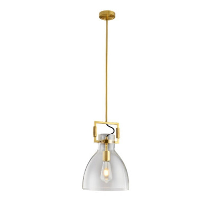 Modern Contemporary Clear Glass Pendant Light- Iskra - Louve Lights