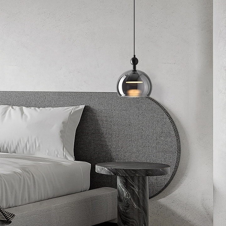 Lustre Glass Pendant Light- Modern Hanging Light- Selini - Louve Lights