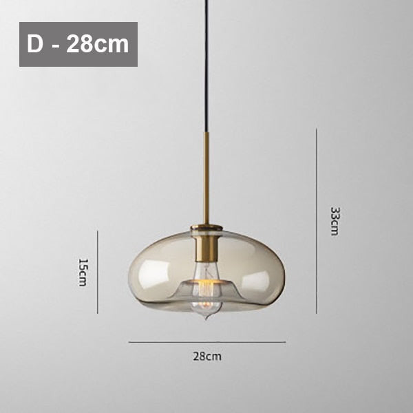 Modern Champagne Glass Hanging Pendant Light - Beate - Louve Lights