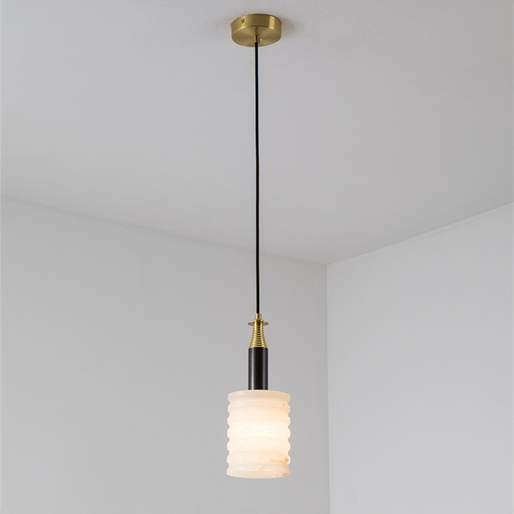 Marble Pendant Light- Modern Hanging Pendant Lamp- Andriana - Louve Lights