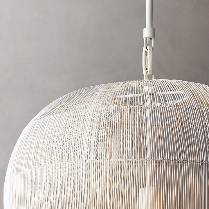 Modern Japanese Basket Pendant Light - Cage Pendant Light - Frida - Louve Lights