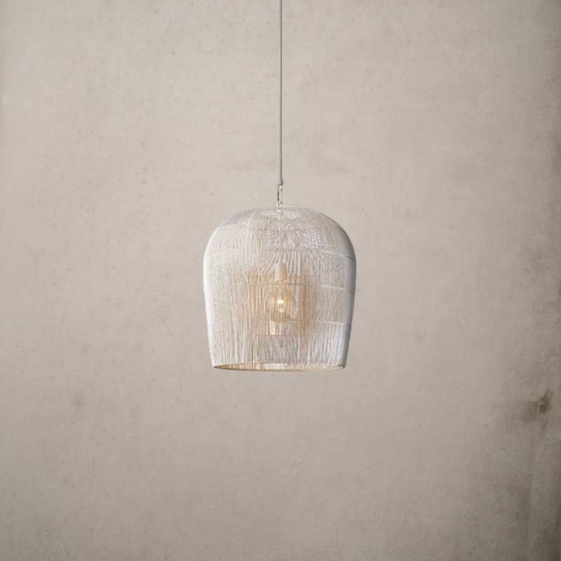 Modern Japanese Basket Pendant Light - Cage Pendant Light - Frida - Louve Lights