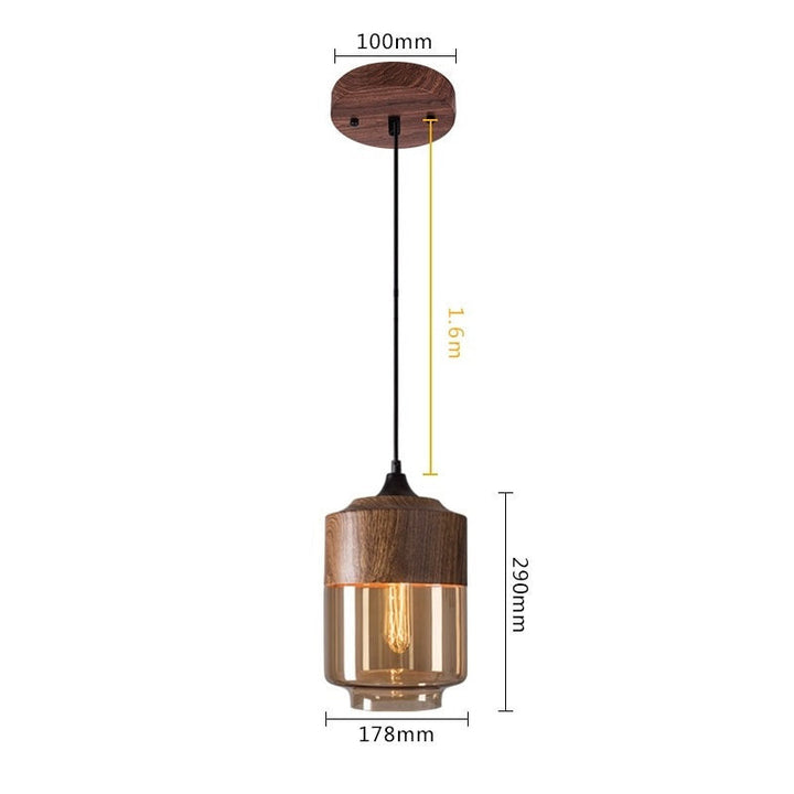 Modern Nordic Glass Hanging Pendant Light- Naja - Louve Lights