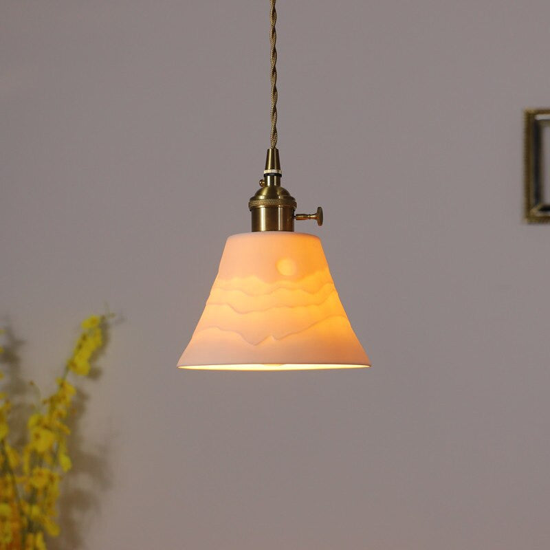 Handmade White Ceramic Pendant Lights- Judit - Louve Lights