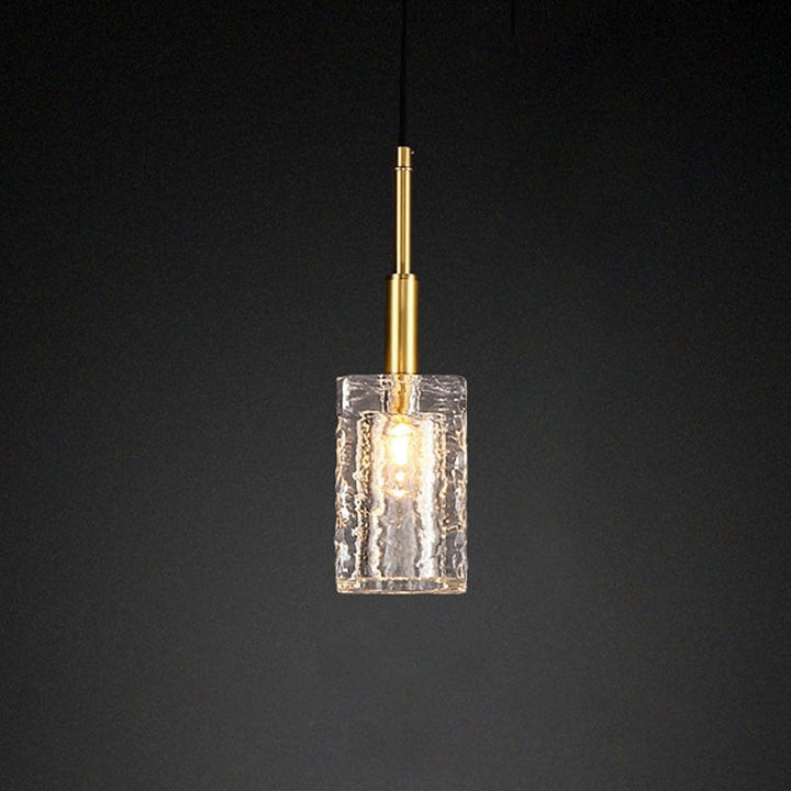 Vintage Gold & Glass Crystal Pendant Light- Aura - Louve Lights