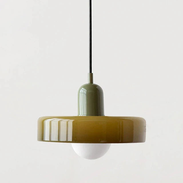 Retro Glass Pendant Light - Bauhaus Stained Glass Pendant Light - Stina