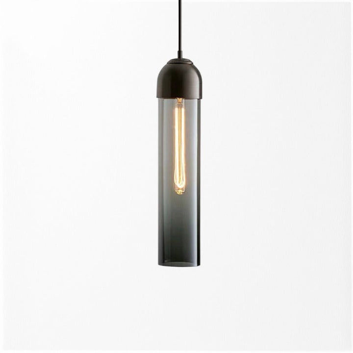 Modern Long Hanging Glass Pendant Light - Anette - Louve Lights