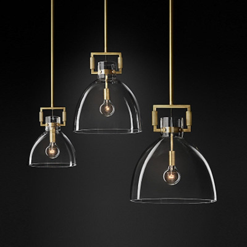 Modern Contemporary Clear Glass Pendant Light- Iskra - Louve Lights