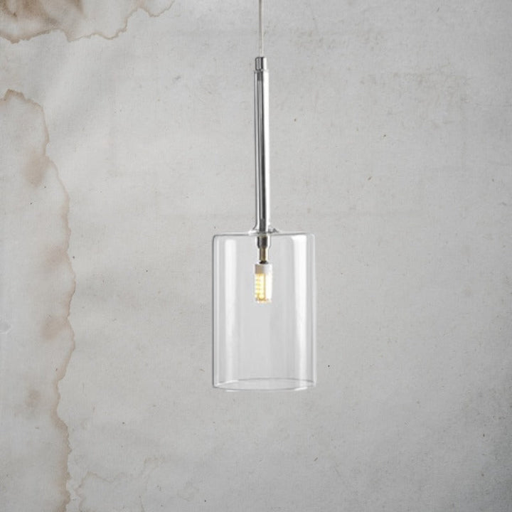 Contemporary Glass Hanging Pendant Light- Kitchen & Dining Room Lights- Christa - Louve Lights