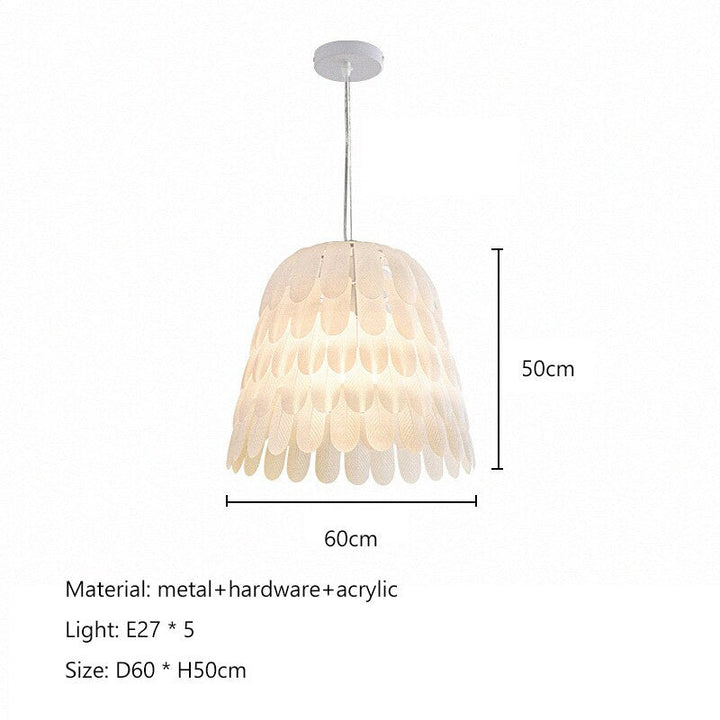 Scandinavian Feather Hanging Lamp- Creative Modern Hanging Light- Christina
