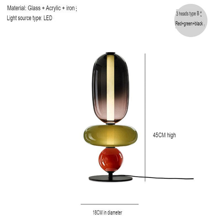 Colorful Pebbles Table Lamp- Modern Glass Desk Lamp- Helene