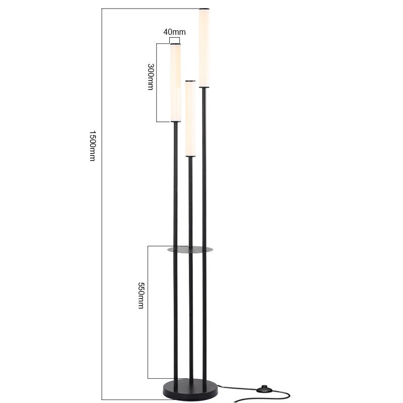 Designer 3-Head Floor Lamp- Modern Minimalist Standing Lamp- Agni