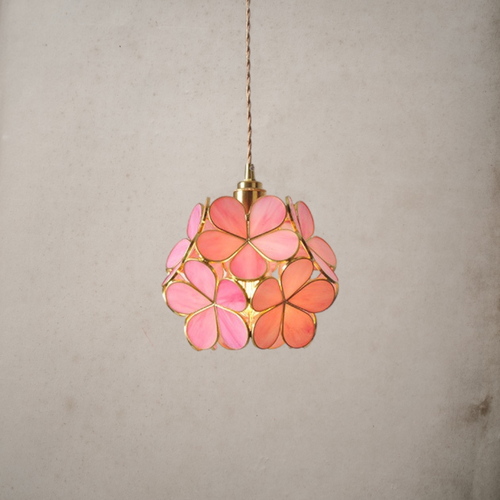 Glass Pendant Light- Flower Pendant Light- Amor - Louve Lights