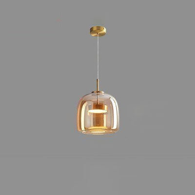 Modern Glass LED Pendant Light- Kitchen Dining LED Hanging Light- Bente - Louve Lights