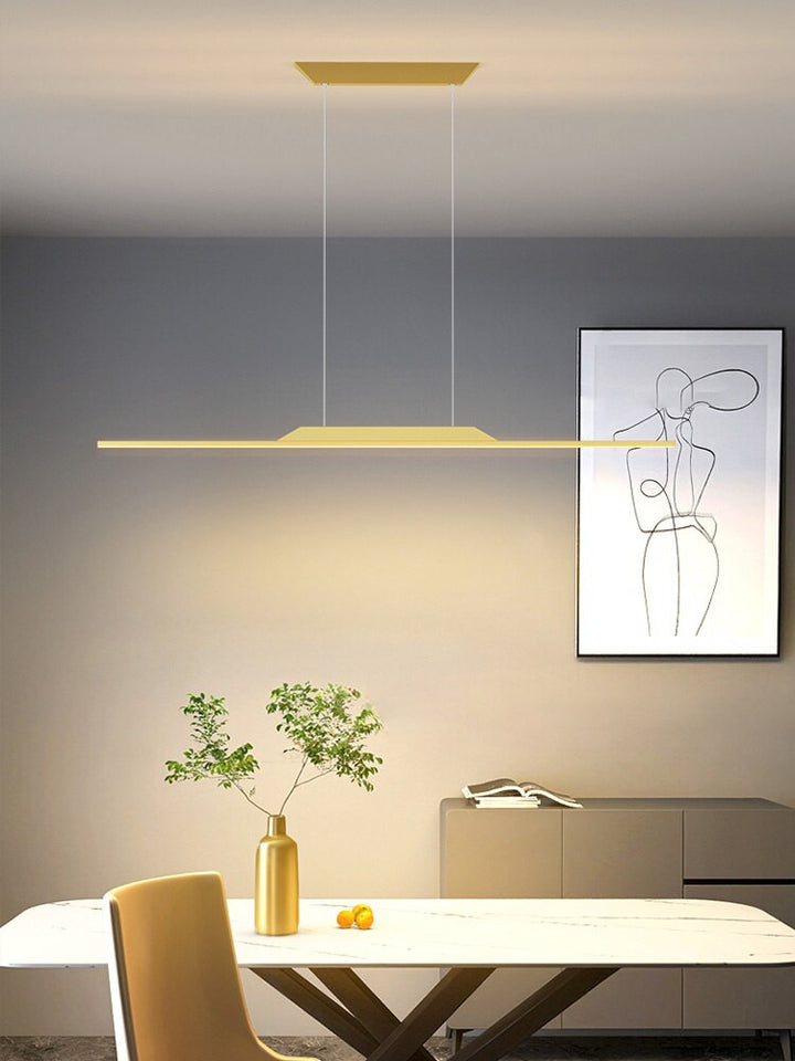 Minimalist Long Linear Pendant Light- Modern Dining LED Pendant Light- Karolina - Louve Lights