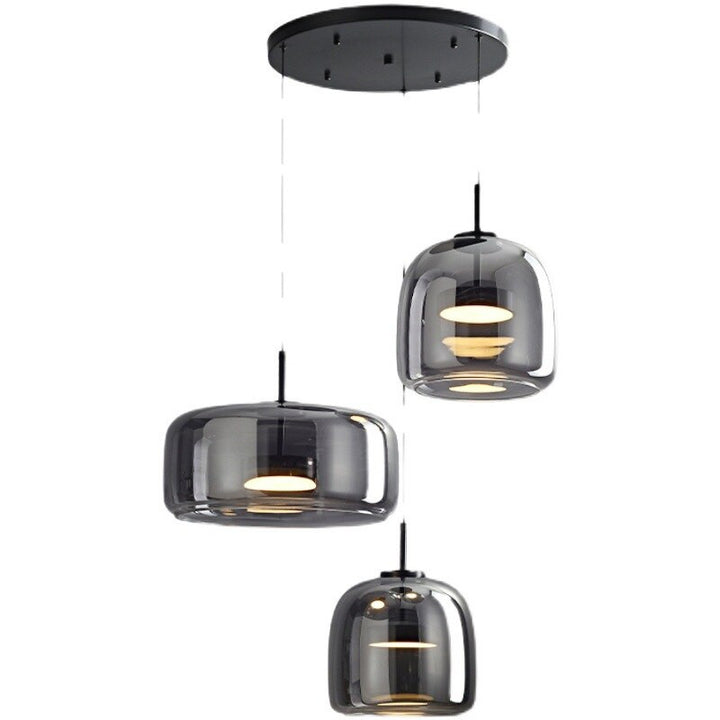 Modern Glass LED Pendant Light- Kitchen Dining LED Hanging Light- Bente - Louve Lights