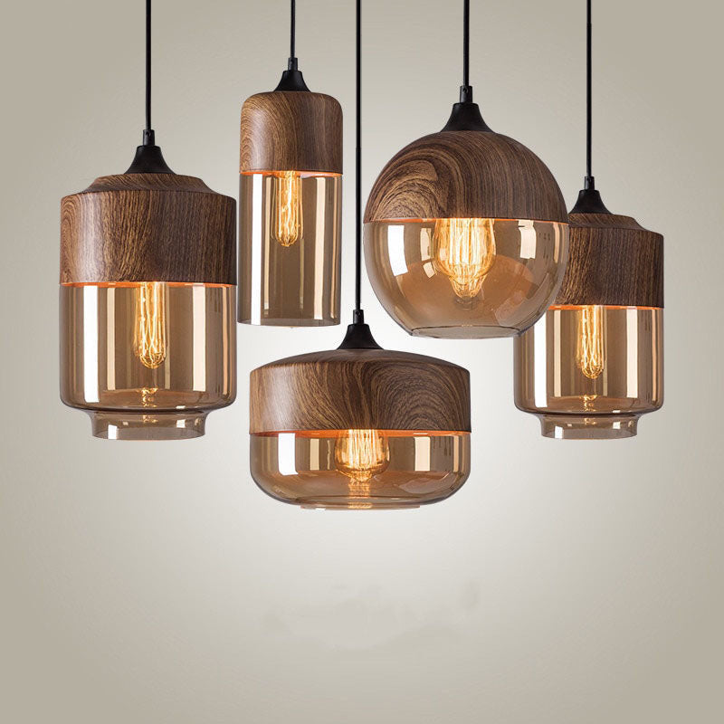 Modern Nordic Glass Hanging Pendant Light- Naja - Louve Lights