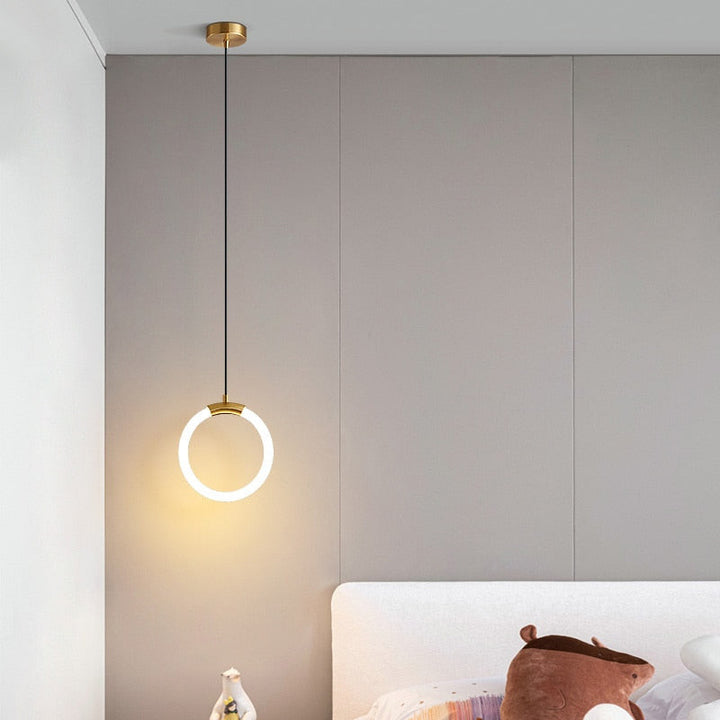 Ring LED Pendant Light- Bedroom Modern Hanging Light- Vasia
