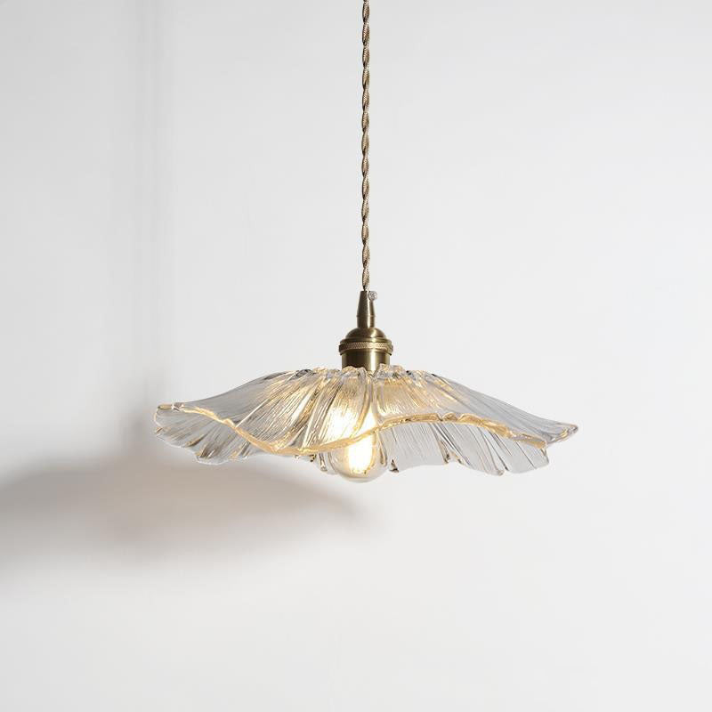 Modern Flower Glass Hanging Pendant Light - Edith - Louve Lights