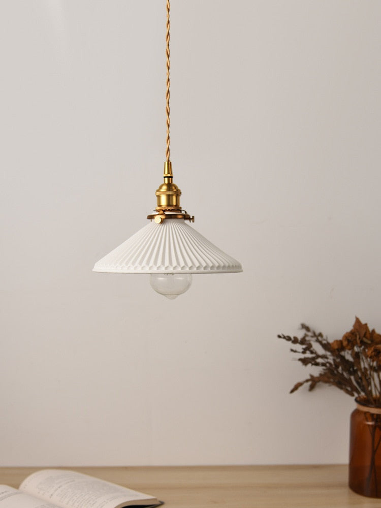 Modern Ceramic Hanging Pendant Light - Caja - Louve Lights