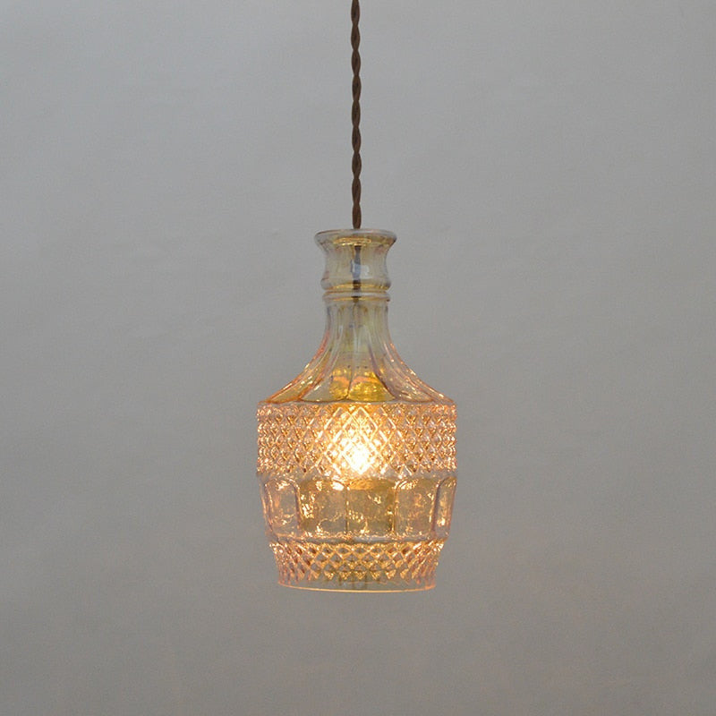 Vintage Cut Glass Pendant Lights- Sindri - Louve Lights