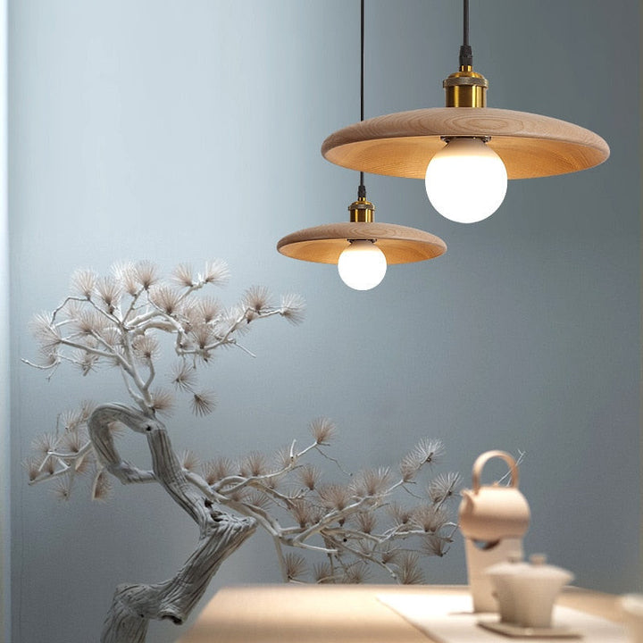 Solid Wood Pendant Light - Kitchen Island & Dining Room Pendant Light - Jodis - Louve Lights