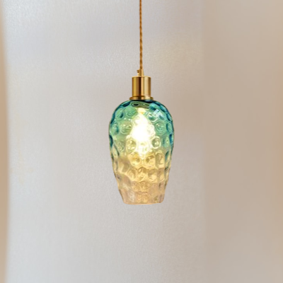 Vintage Ombre Glass Pendant Light- Dining Room Pendant Light- Ola