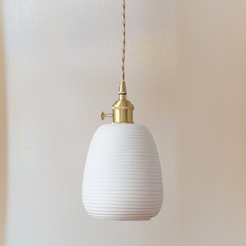 Handmade White Ceramic Pendant Lights- Judit - Louve Lights