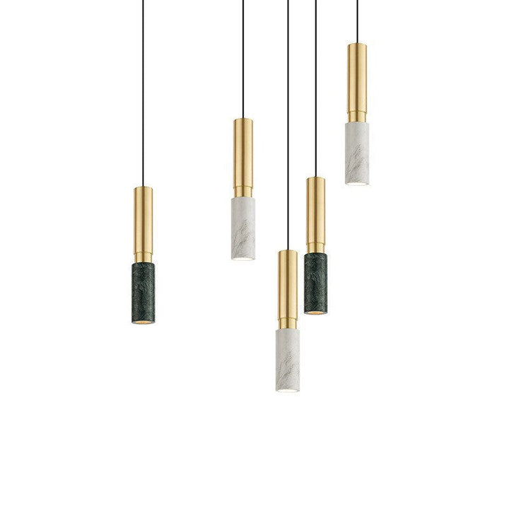 Contemporary Marble & Brass Pendant Light- Kitchen Island Lights- Birte