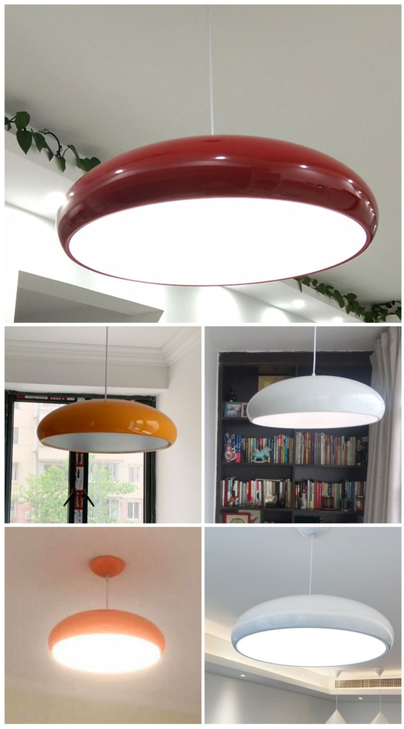 Mid Century Oval Hanging Pendant Light- Slava - Louve Lights