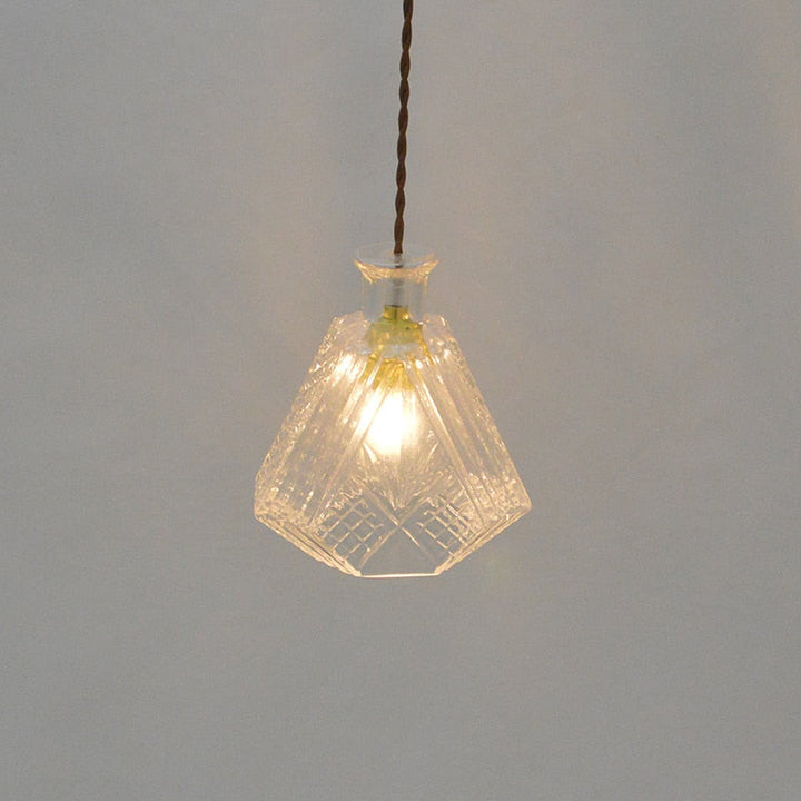 Vintage Cut Glass Pendant Lights- Sindri - Louve Lights