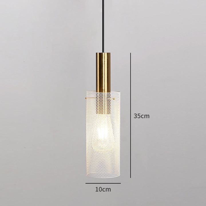 Modern Industrial Mesh Lampshade Pendant Light- Carlyn - Louve Lights