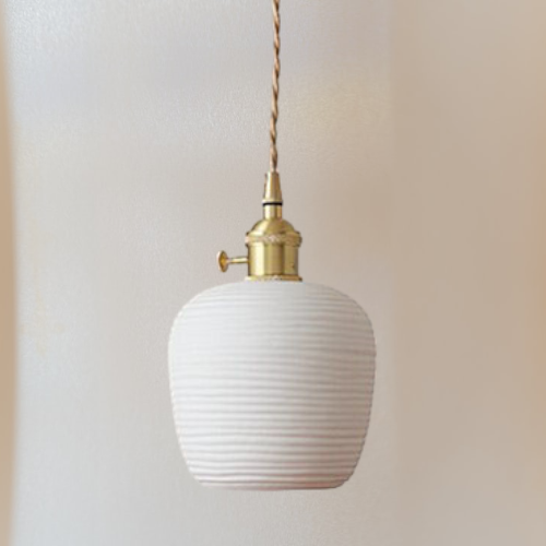 Handmade White Ceramic Pendant Lights- Judit - Louve Lights