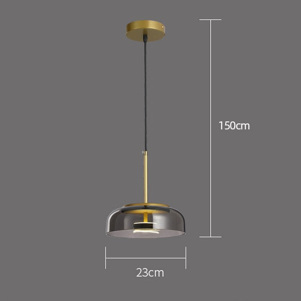 Modern Nordic Glass Hanging Pendant Light - Dina - Louve Lights