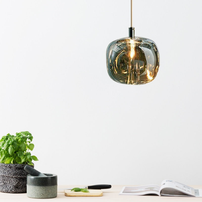 Modern Glass Pendant Light- Kusti - Louve Lights