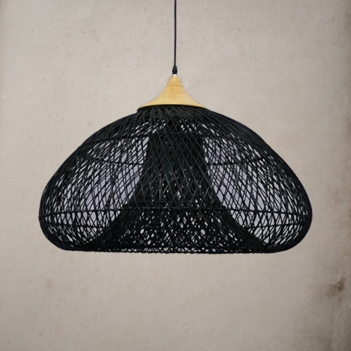 Rattan Wood Pendant Lamp- Ceiling Pendant Hanging Light- Evanthia