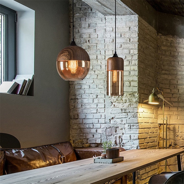 Modern Nordic Glass Hanging Pendant Light- Naja - Louve Lights