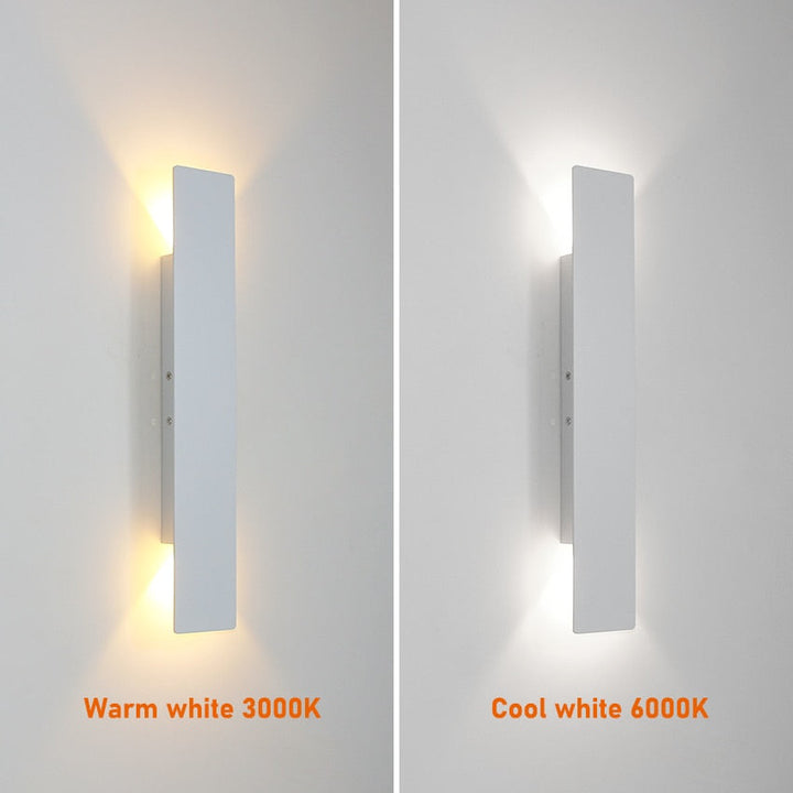 Rectangular Aluminum LED Wall Lamp- Modern Minimalist LED Wall Light- Michaela