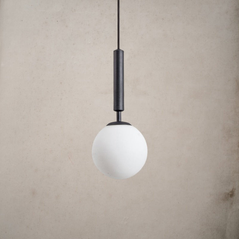 Glass Globe Pendant Light - Milky Glass Pendant Light - Ogn - Louve Lights