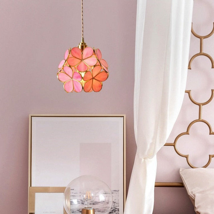 Glass Pendant Light- Flower Pendant Light- Amor - Louve Lights