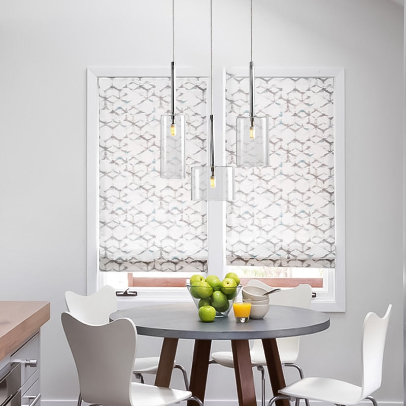 Contemporary Glass Hanging Pendant Light- Kitchen & Dining Room Lights- Christa - Louve Lights