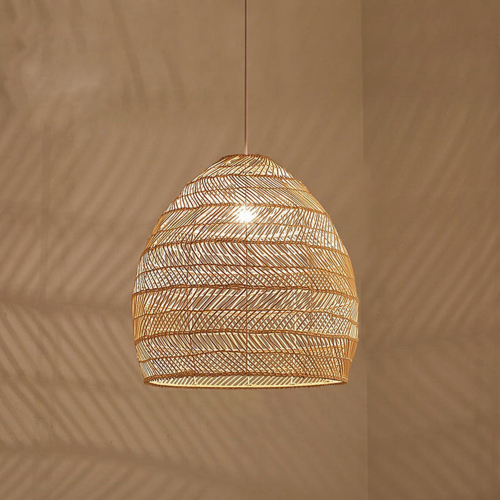 Handmade Rattan Basket Pendant Light- Nakato - Louve Lights